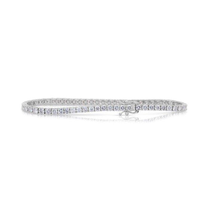 Armband - 18 karaat Witgoud - 5.01ct. tw. Diamant, Handtassen en Accessoires, Armbanden