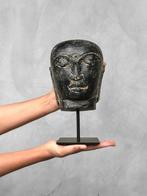 Statue, NO RESERVE PRICE - Javanese Budha Head on a custom