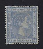Espagne 1875 - Alfonso XIII 10 pesetas-Bien centré avec, Postzegels en Munten, Postzegels | Europa | Spanje, Gestempeld