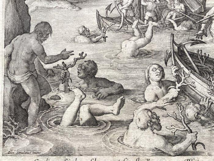 Jan Van der Straet, Stradanus (1523-1605), engraved by, Antiek en Kunst, Antiek | Overige Antiek