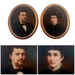 Italiaanse school (XIX) - Ritratti di coniugi