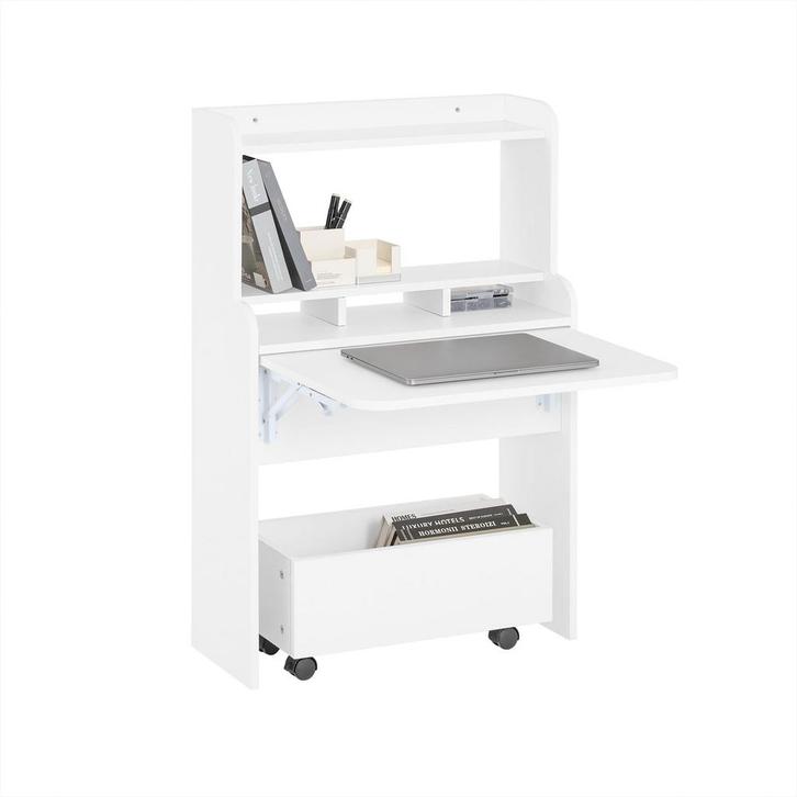 Tweedekans | SoBuy Opklapbaar Bureau FWT105-W - 64 x 62 x 98, Huis en Inrichting, Woonaccessoires | Kisten, Ophalen of Verzenden