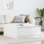 vidaXL Salontafel met lades 100x100x40 cm wit, Verzenden, Nieuw