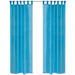 vidaXL Turquoise Vitrage 140 x 245 cm 2 stuks, Huis en Inrichting, Verzenden, Nieuw