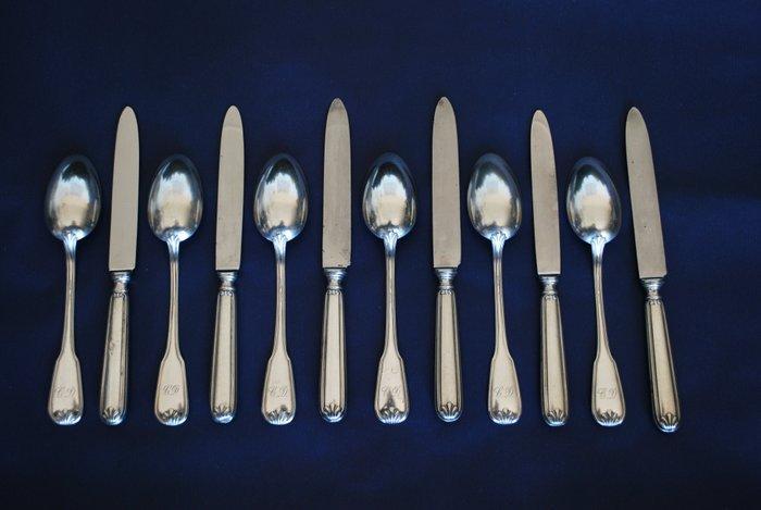 Argenteria Ricci &C. - Bestekset (12) - .800 zilver -, Antiek en Kunst, Antiek | Zilver en Goud