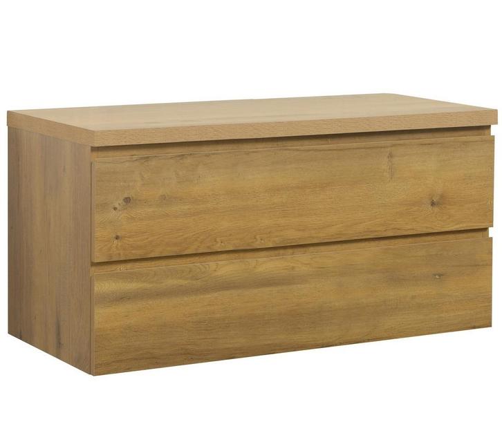 Wastafelkast Angela 100 x 48 cm Eiken Wastafelmeubel, Huis en Inrichting, Badkamer | Badkamermeubels, Nieuw, Verzenden