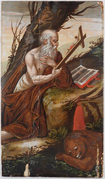 École vénitienne (XVII) - Saint Jérôme, Antiek en Kunst, Kunst | Schilderijen | Klassiek