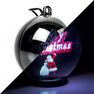 Kerstbol met kerstman en cadeauzak | Konstsmide | Ø 10 cm, Diversen, Kerst, Verzenden
