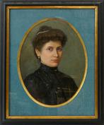 Italiaanse school (XIX) - Ritratto di nobildonna, Antiek en Kunst