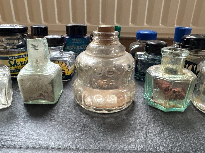 Inktpot (15) - Collectie van oude inktpotjes - Glas, Antiek en Kunst, Antiek | Speelgoed