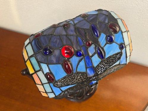 Tafellamp - Metaal & Glas-in-lood - Tiffany Banklamp, Antiek en Kunst, Curiosa en Brocante