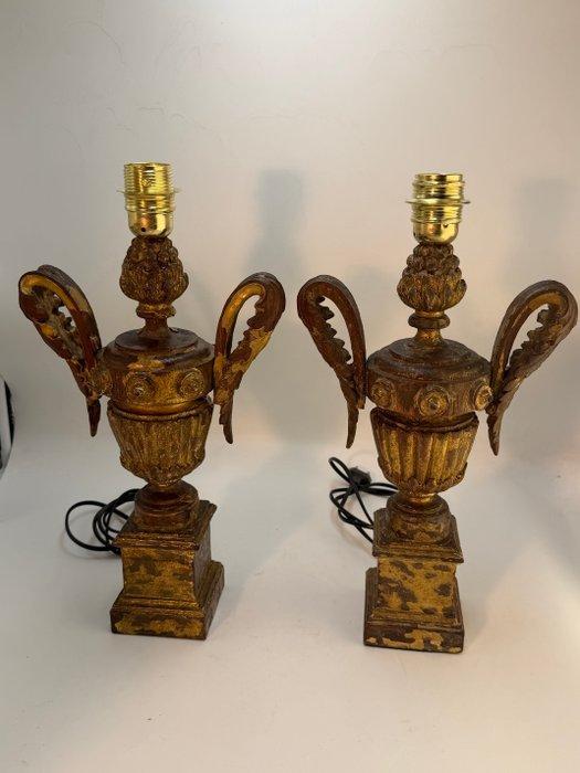 Tafellamp - Hout - Paar ankers - H : 43 cm, Antiquités & Art, Antiquités | Autres Antiquités