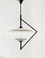 Plafondlamp - Gelakt metaal, glas - Vintage lamp uit de