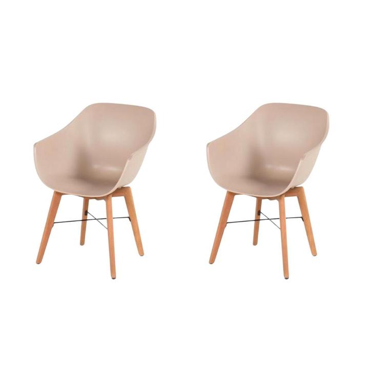2dekans | Hartman Set van 2 IRIS Stoelen - Houten Onderstel, Tuin en Terras, Tuinsets en Loungesets, Ophalen of Verzenden