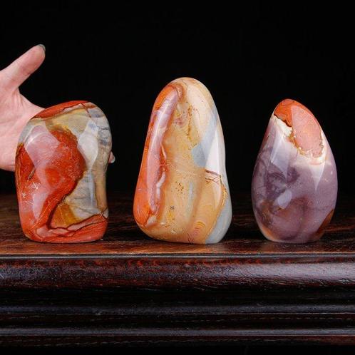 Une peinture de Mère Nature - Jaspe polychrome - Ensemble de, Verzamelen, Mineralen en Fossielen