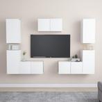 vidaXL Ensemble de meubles TV 7 pcs Blanc Bois, Huis en Inrichting, Verzenden