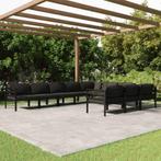 vidaXL 10-delige Loungeset met kussens aluminium, Tuin en Terras, Verzenden, Nieuw, Loungeset