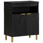 vidaXL Dressoir 60x33x75 cm bewerkt hout zwart, Huis en Inrichting, Verzenden, Nieuw