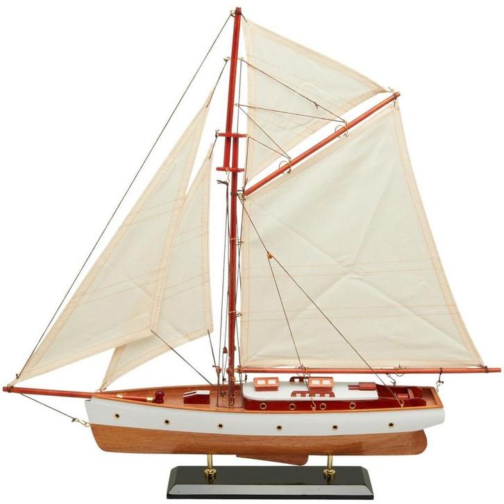 Zeilboot Model 58cm Wit, Hobby & Loisirs créatifs, Modélisme | Bateaux & Navires, Enlèvement ou Envoi