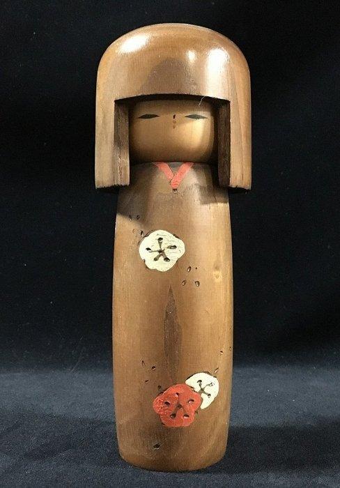 Gesigneerd door Okamoto Usaburo / houten kokeshi-pop, Antiquités & Art, Curiosités & Brocante