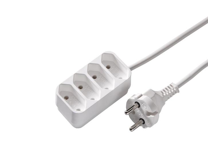 Martin Kaiser 4-Weg Euro Voedingsstrip 2.5A Niet-Geaard, Doe-het-zelf en Bouw, Elektriciteit en Kabels, Verzenden