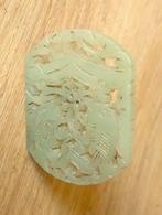 Plaque - FABULEUX PLAQUE RETICULÉE EN JADE NEPHRITE PALE