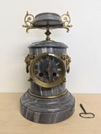 Pendule de cheminée - Marbre, Laiton, Bronze - 1850-1900 -, Antiquités & Art