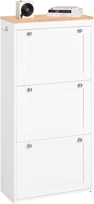 2dekans | SoBuy FSR144-WN Schoenenkast - Witte Opbergkast, Maison & Meubles, Armoires | Armoires à chaussures, Enlèvement ou Envoi