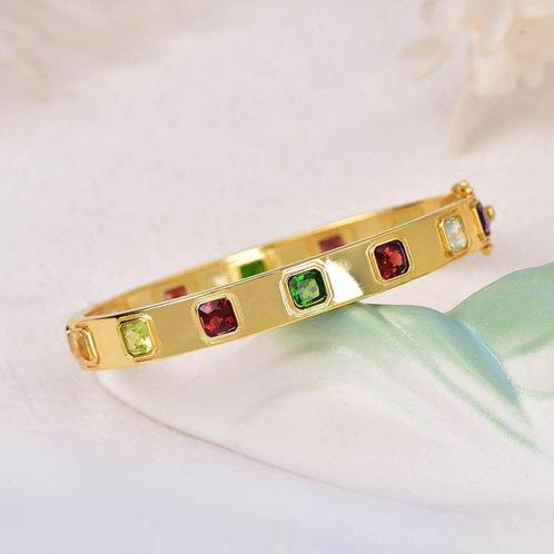 Zonder Minimumprijs - Armband Zilver - Gemengde edelstenen -, Handtassen en Accessoires, Antieke sieraden