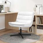 vidaXL Draaistoel Wit 63 x 75 x 76 cm Kunstleer, Huis en Inrichting, Stoelen, Verzenden, Nieuw