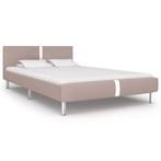 vidaXL Bedframe kunstleer cappuccino 140x200 cm, Huis en Inrichting, Slaapkamer | Bedden, Verzenden, Nieuw