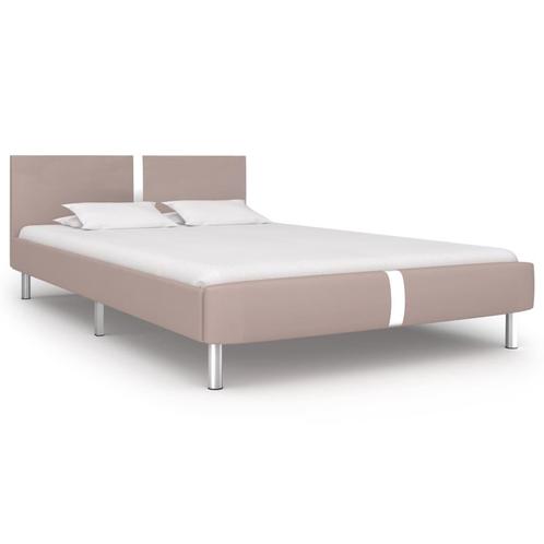vidaXL Bedframe kunstleer cappuccino 140x200 cm, Huis en Inrichting, Slaapkamer | Bedden, Nieuw, Verzenden