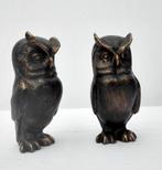 Beeldje - Standing owls (2) - IJzer