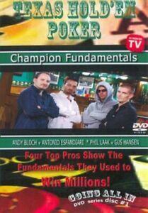 Texas Hold Em Poker: Volume 1 - Champion Fundamentals DVD, CD & DVD, DVD | Autres DVD, Envoi