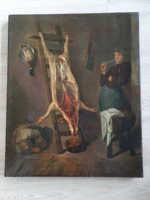 Nederlandse school (XIX) - The Butcher, Antiek en Kunst, Kunst | Schilderijen | Klassiek