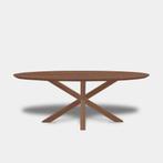 Tafel Ovaal Eikenhout - Matrix Hout - Cinnamon, Huis en Inrichting, Tafels | Eettafels, Nieuw