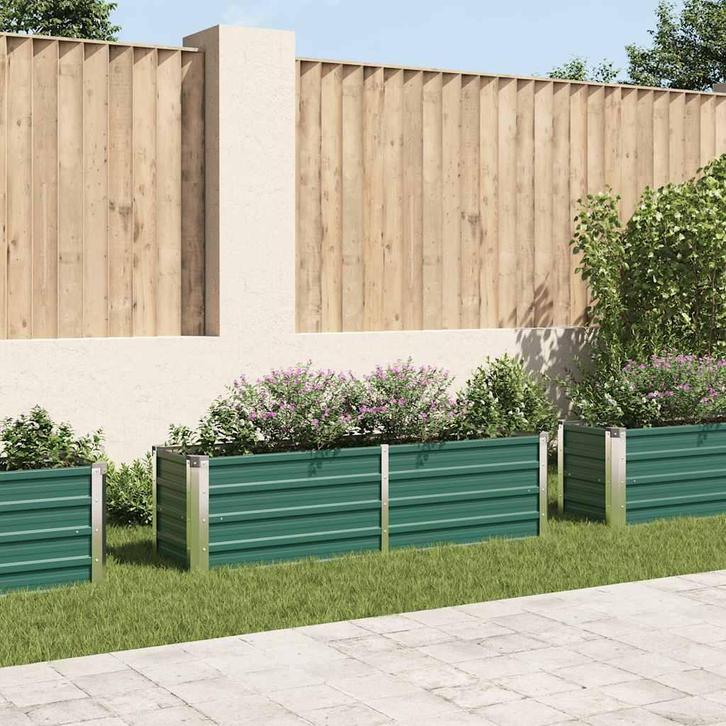 vidaXL Plantenbak verhoogd 160x40x45 cm gegalvaniseerd staal, Tuin en Terras, Bloempotten, Nieuw, Verzenden