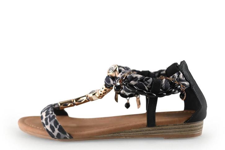 Sub55 Sandalen in maat 37 Zwart, Kleding | Dames, Schoenen, Zwart, Zo goed als nieuw, Sandalen of Muiltjes, Verzenden