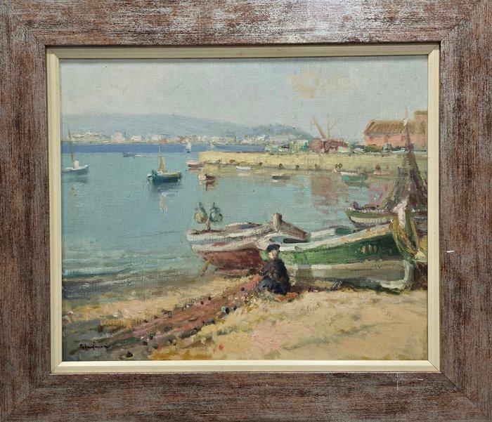 Joan Raimon Palaujuncà (1968) - La orilla tranquila, Antiquités & Art, Art | Peinture | Classique