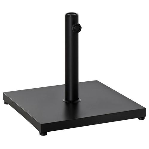 Parasolhouder - Sterke stabiliteit - Metaal - Zwart, Tuin en Terras, Parasols, Nieuw, Ophalen of Verzenden