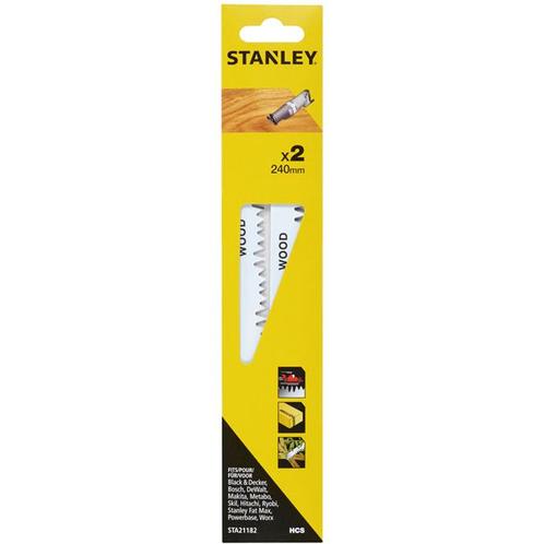 Stanley Recipro Zaagblad - Hout - Grof - 240mm - STA21182-XJ, Bricolage & Construction, Outillage | Scies mécaniques, Envoi