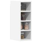 vidaXL Hangkast Riga 20x29,5x60 cm bewerkt hout wit, Huis en Inrichting, Verzenden, Nieuw