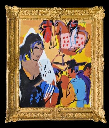Pierre Ambrogiani (1907-1985) - Scène de tauromachie