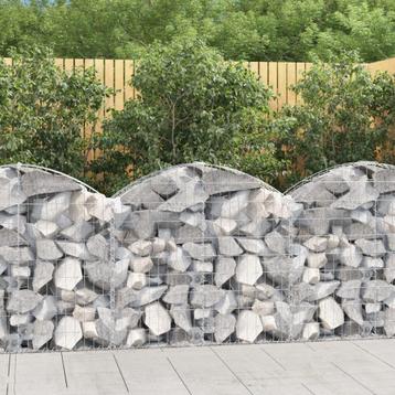 vidaXL Schanskorf gewelfd 100x30x80/100 cm gegalvaniseerd, Verzenden