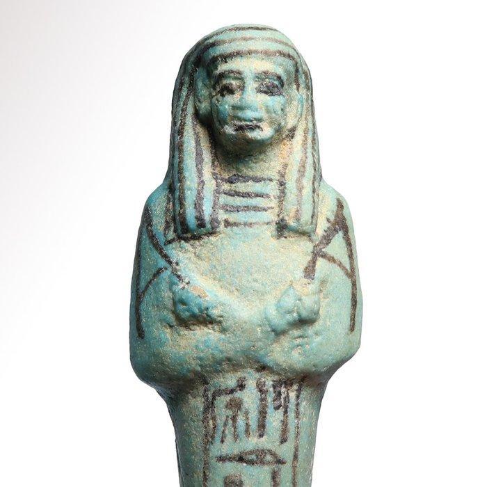 Oude Egypte, Nieuwe rijk Faience Shabti voor Padi-Amun, Antiek en Kunst, Antiek | Overige Antiek
