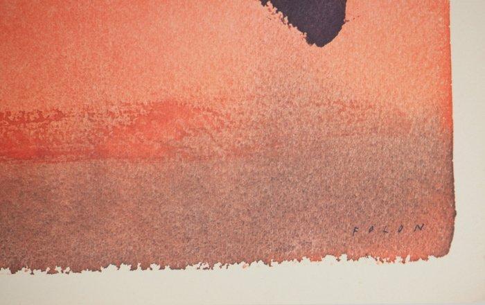 Jean-Michel Folon (1934-2005) - Composition surréaliste, Antiek en Kunst, Antiek | Overige Antiek