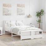 vidaXL Bedframe met hoofdeinde Wit 140 x 190 cm Massief, Verzenden, Nieuw
