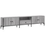 Tv-meubel 200cm Grijs Eik | Retour Deal | -40% (tv meubel), Huis en Inrichting, Kasten |Televisiemeubels, Verzenden, Nieuw, 200 cm of meer