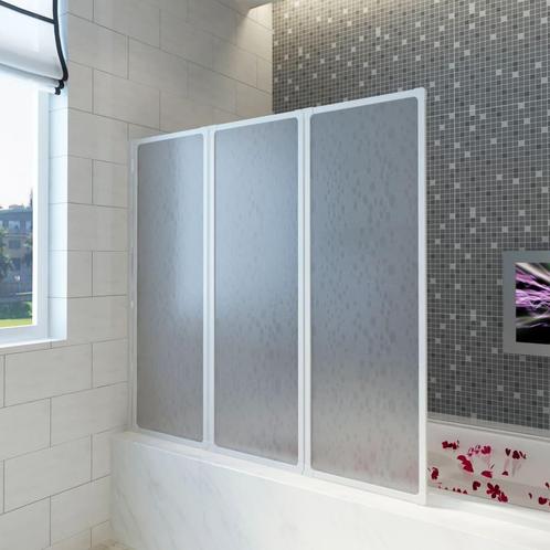 vidaXL Badscherm 3 panelen vouwbaar 141 x 132 cm, Doe-het-zelf en Bouw, Sanitair, Nieuw, Verzenden