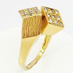 Ring - 18 karaat Geel goud - 0.63ct. tw. Diamant, Handtassen en Accessoires, Ringen, Nieuw